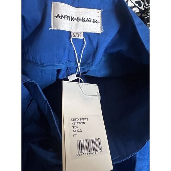 Anthropologie Antik Batik Ketty Belted Trousers Size Small Blue - Picture 9 of 12